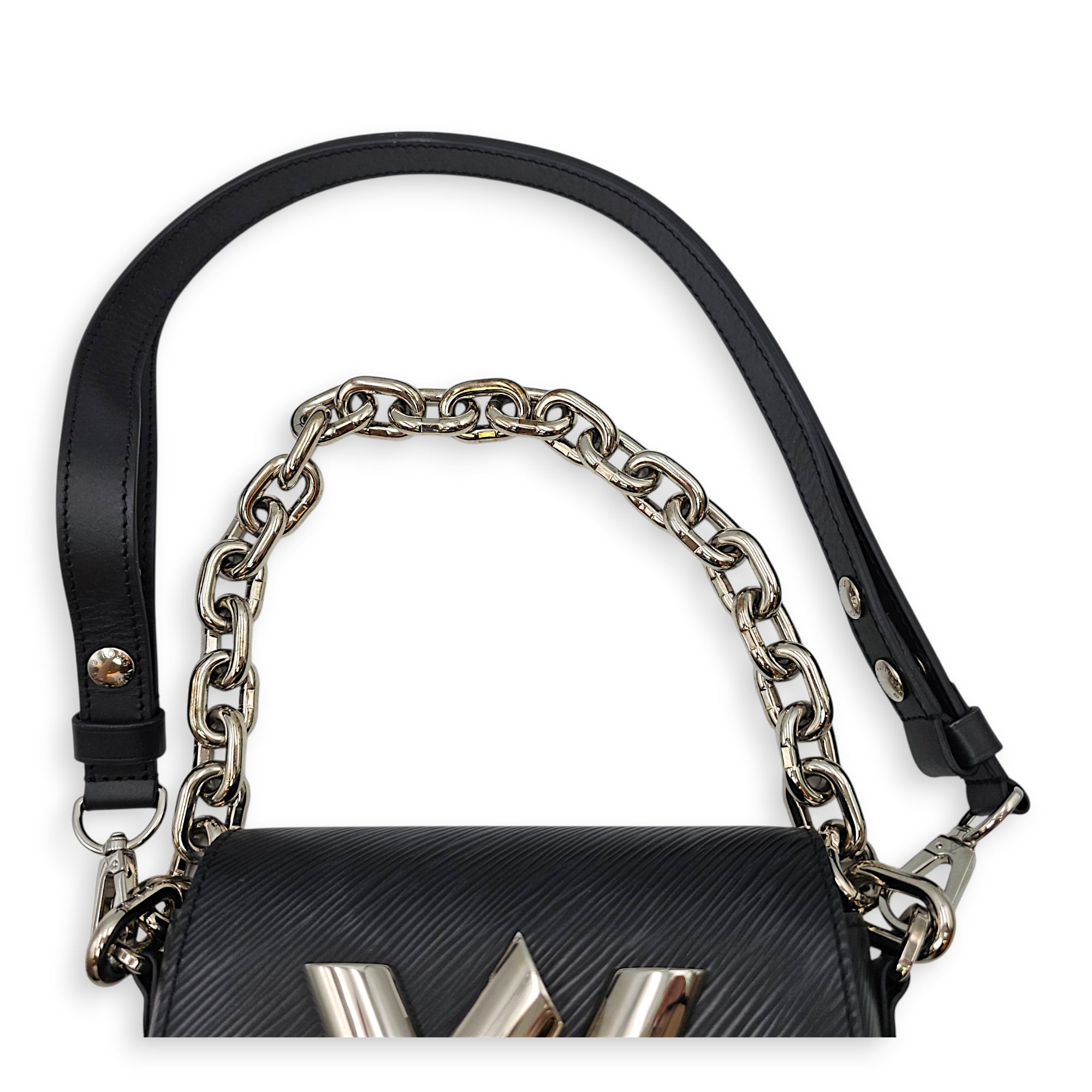 Twist PM Black Crossbody Bag in Epi Leather Silver hardware CL2606-21896 11