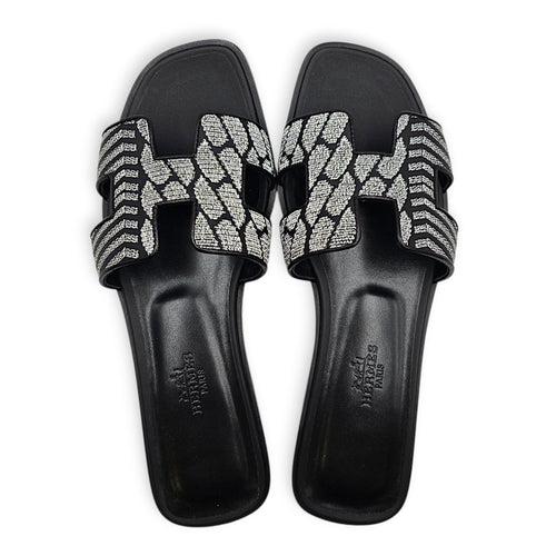 Oran  37 Black Sandals in Toile CL2606-21897 1