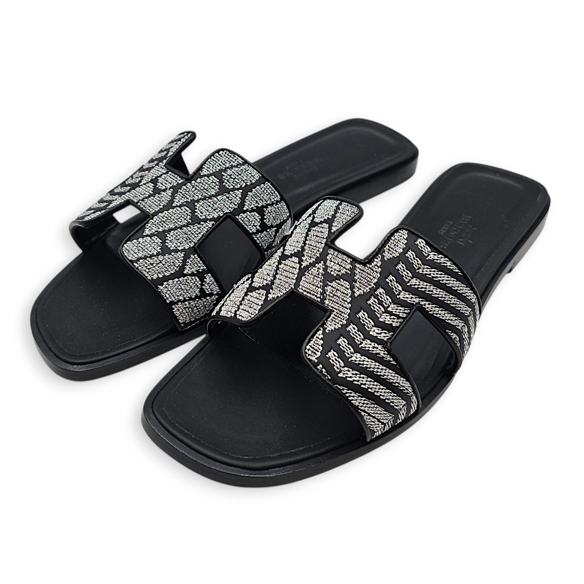 Oran  37 Black Sandals in Toile CL2606-21897 3