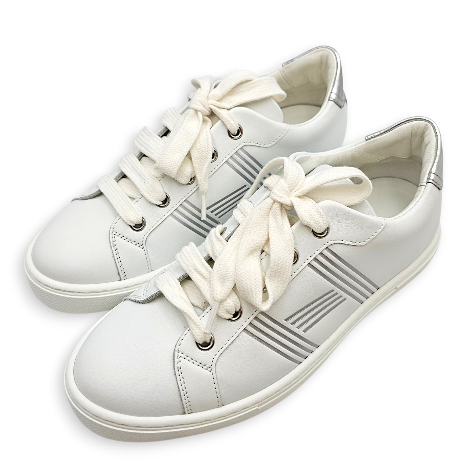 Avantage 36.5 White Sneakers in Calfskin CL2606-21898 3