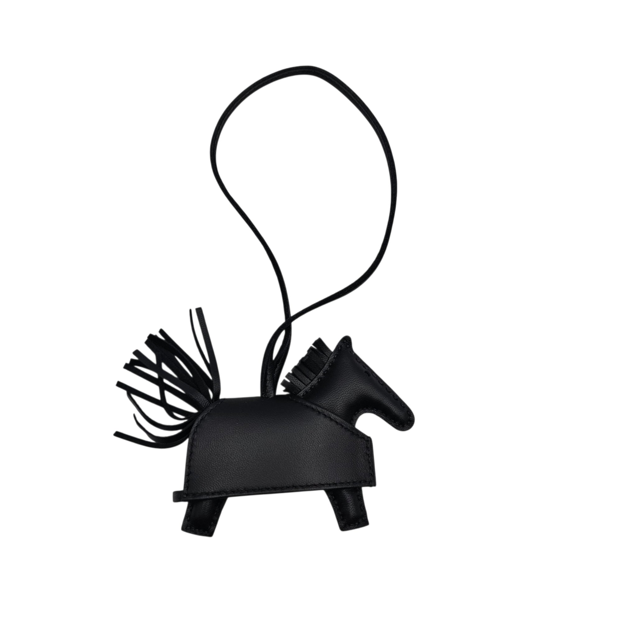 Rodeo Robeo Rock PM Black Bag Accessory in Swift Palladium hardware
