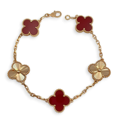 Vintage Alhambra, 5 Motifs Bracelet in Carnelian CL2606-21904 1