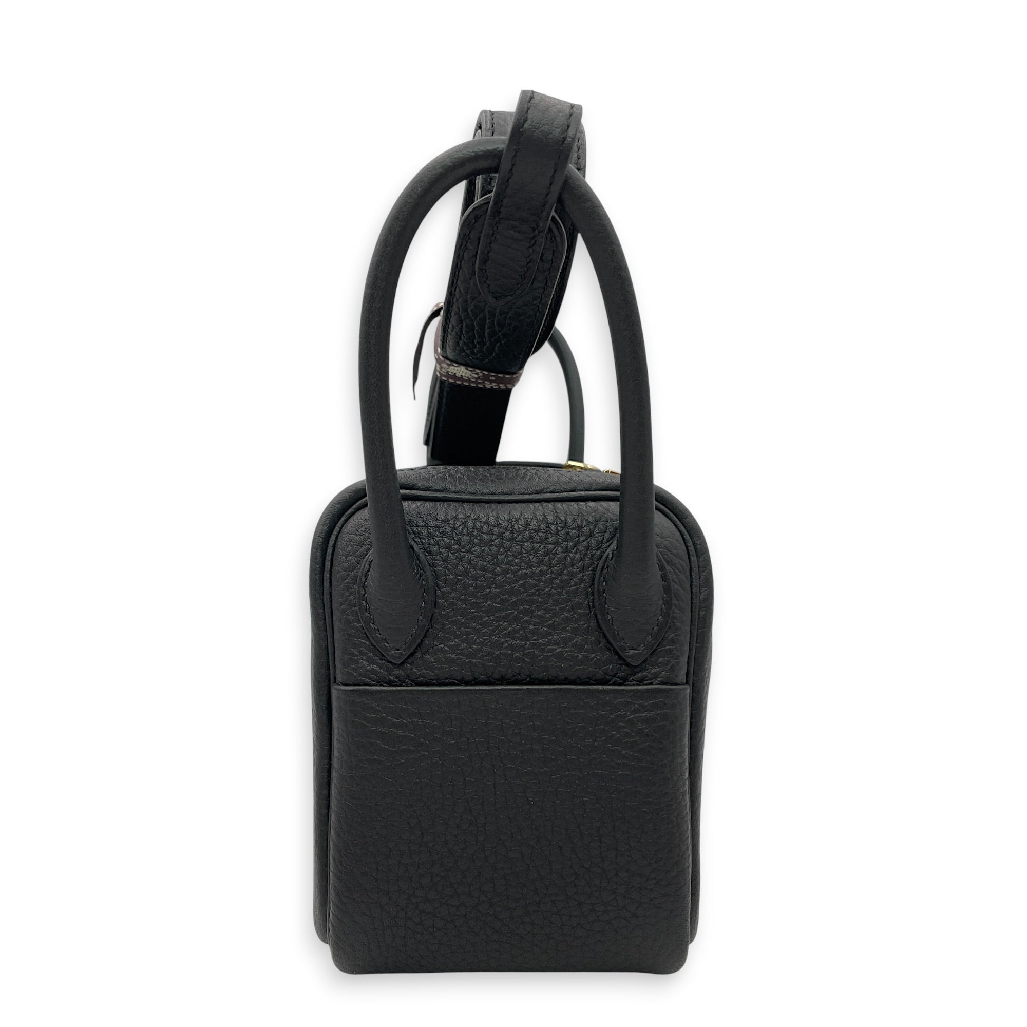 Lindy Mini Black in Clemence Gold hardware CL2606-21906 4