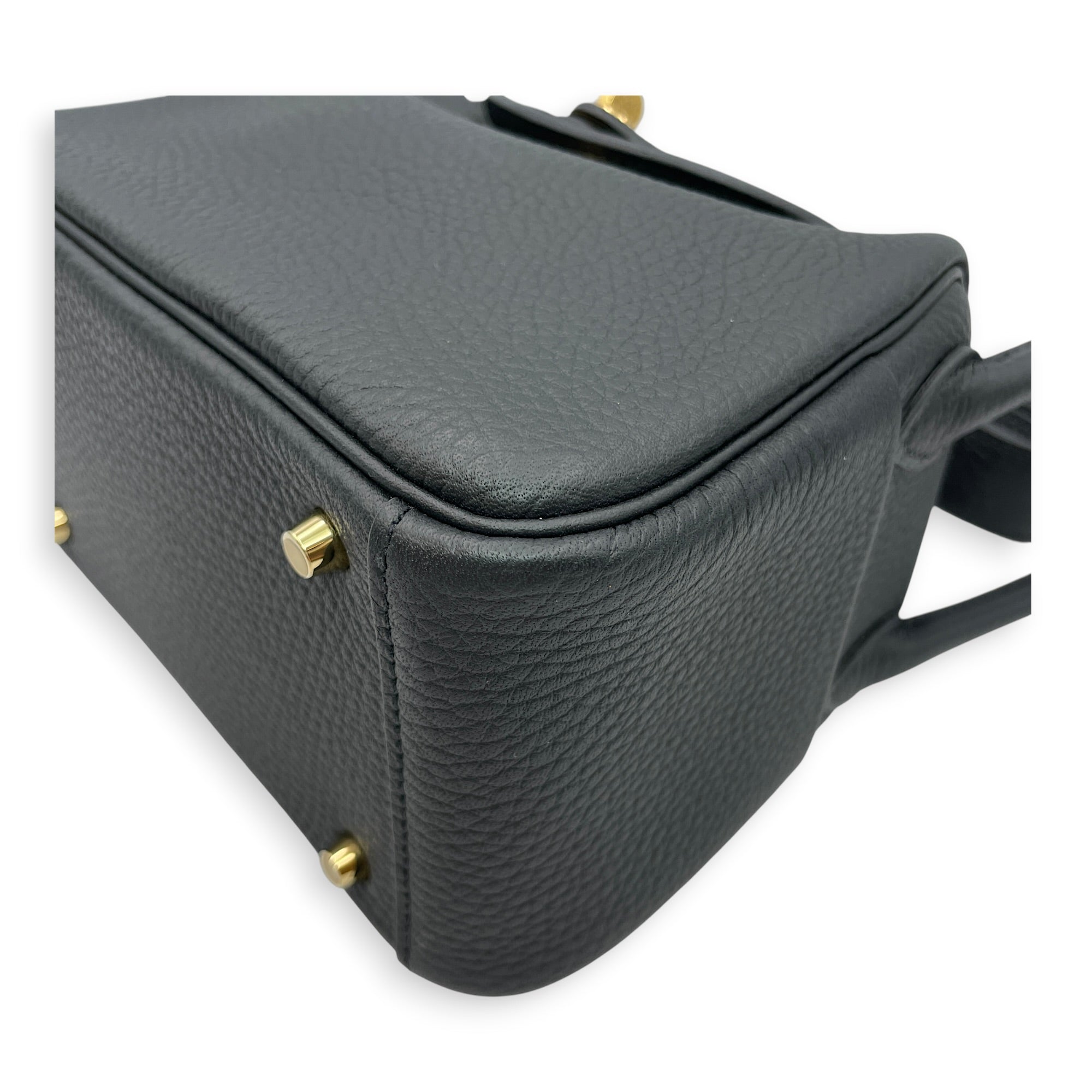 Lindy Mini Black in Clemence Gold hardware CL2606-21906 7