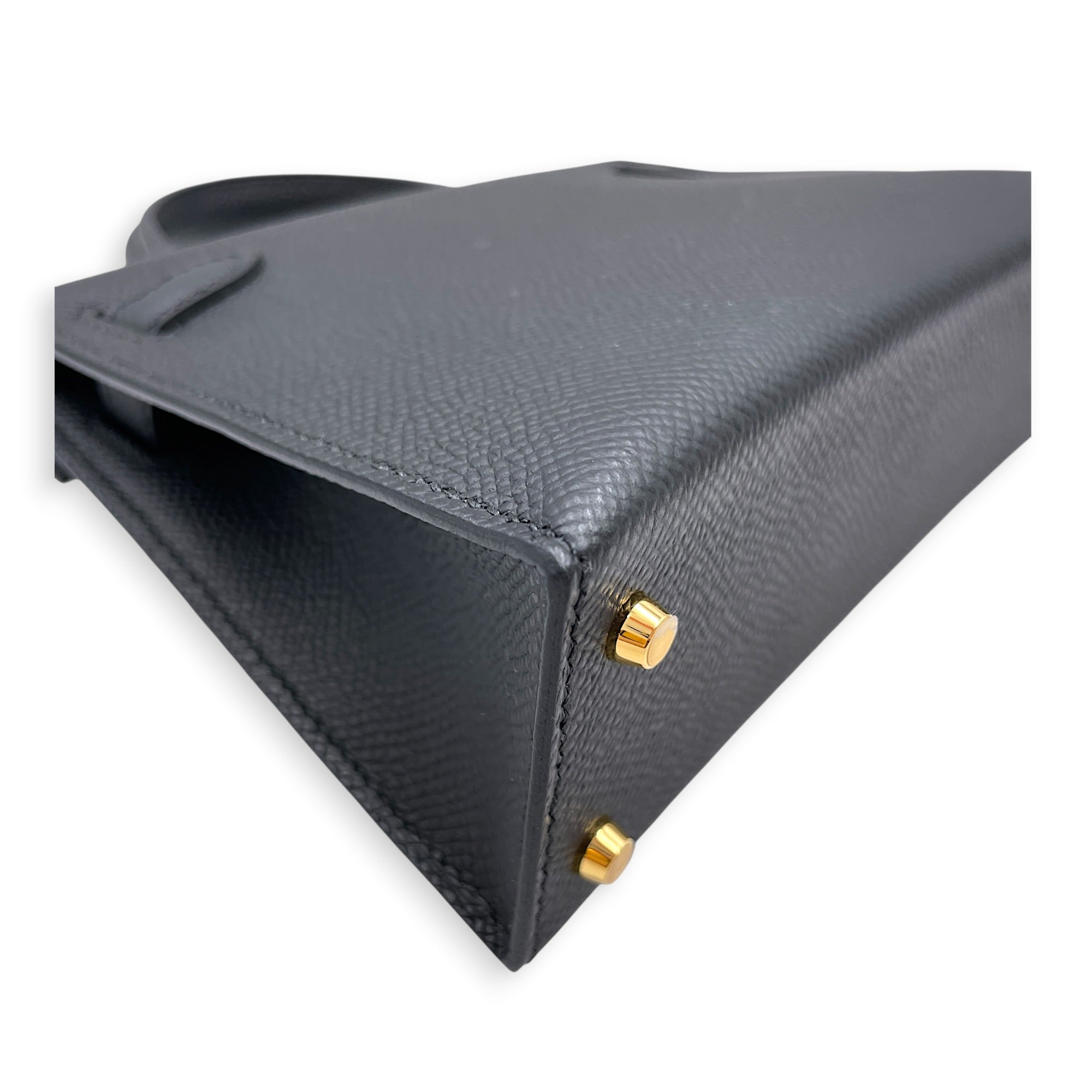 Sellier Kelly 20 Black in Epsom Gold hardware CL2606-21915 11