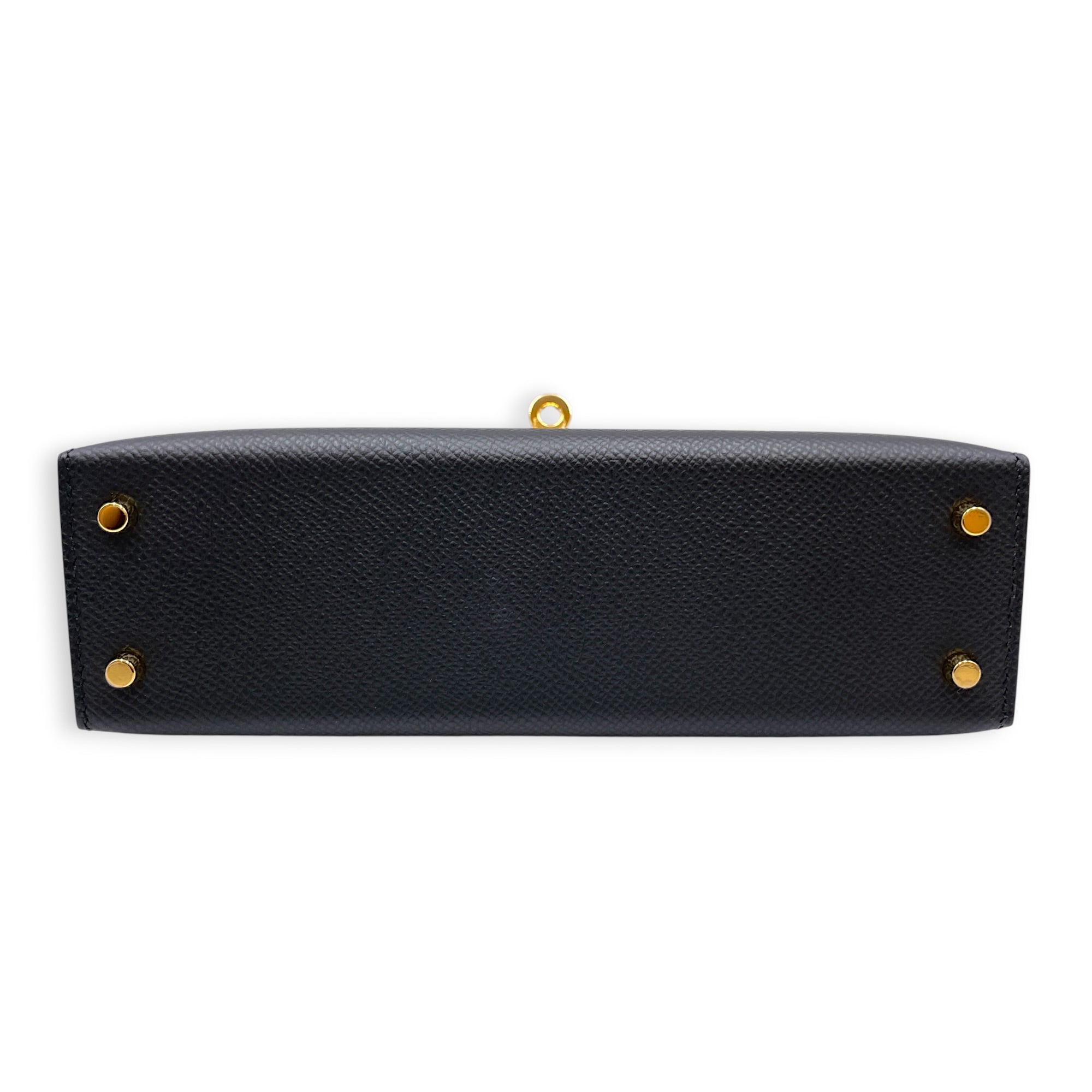 Sellier Kelly 20 Black in Epsom Gold hardware CL2606-21915 3