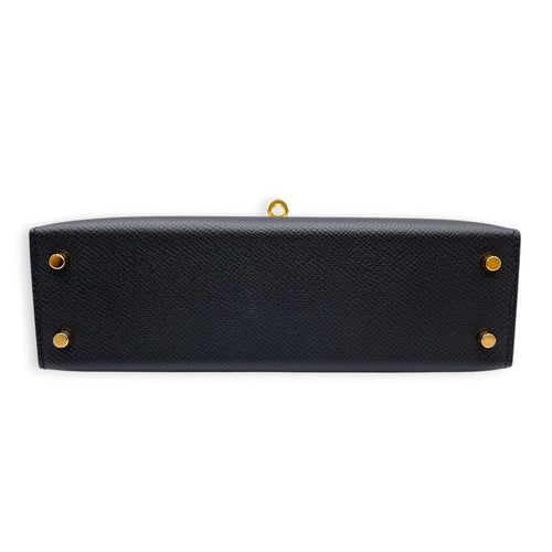 Sellier Kelly 20 Black in Epsom Gold hardware CL2606-21915 3