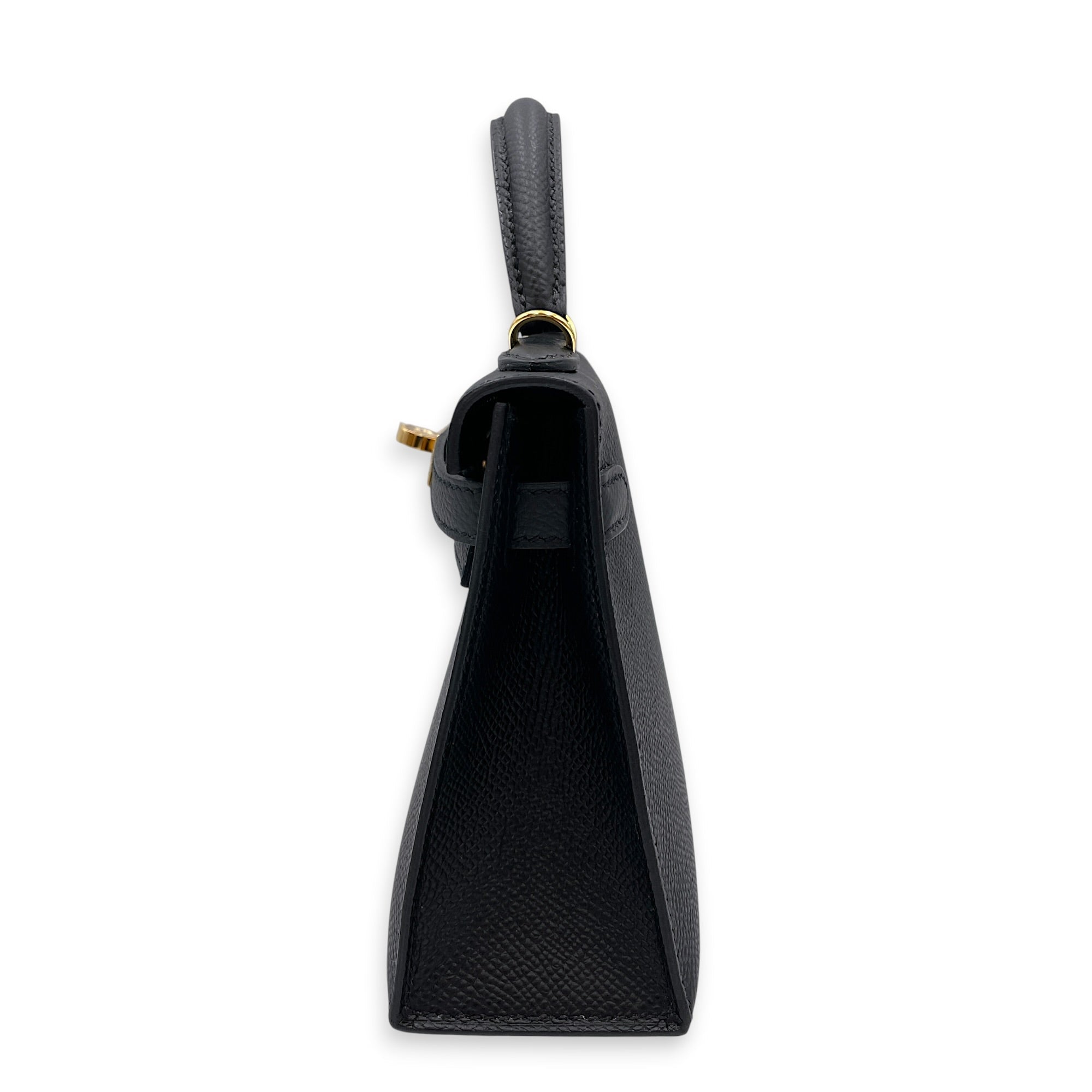 Sellier Kelly 20 Black in Epsom Gold hardware CL2606-21915 4
