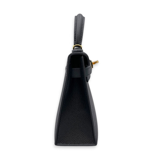 Sellier Kelly 20 Black in Epsom Gold hardware CL2606-21915 5
