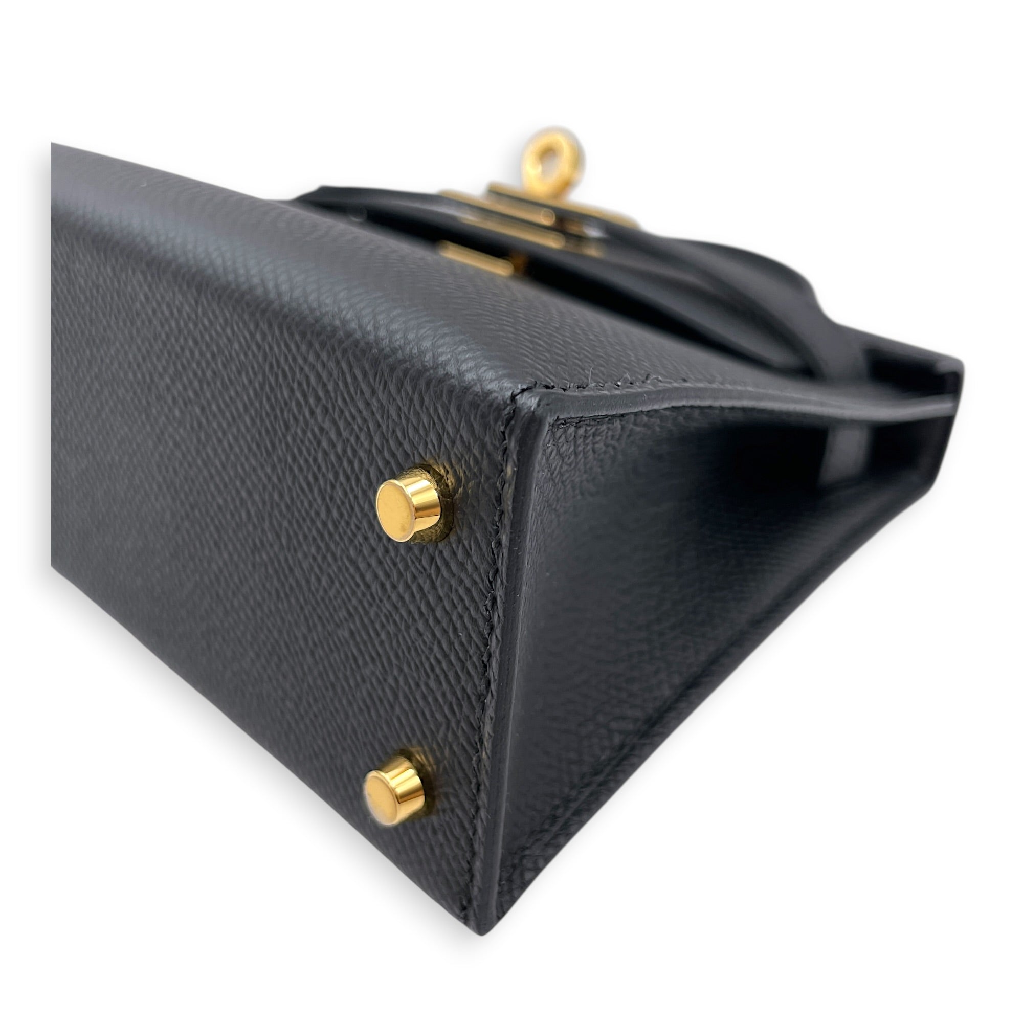 Sellier Kelly 20 Black in Epsom Gold hardware CL2606-21915 6