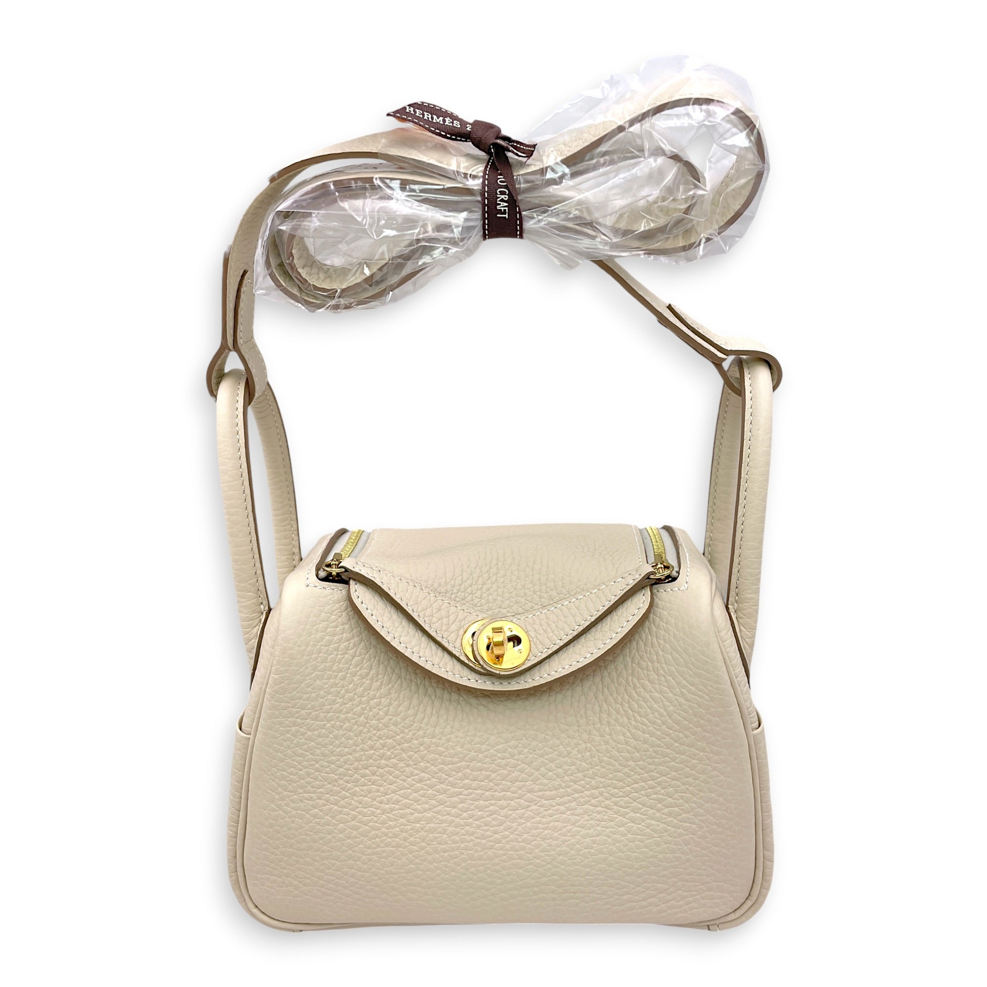 Lindy II Mini Craie in Clemence Gold hardware CL2606-21919 3