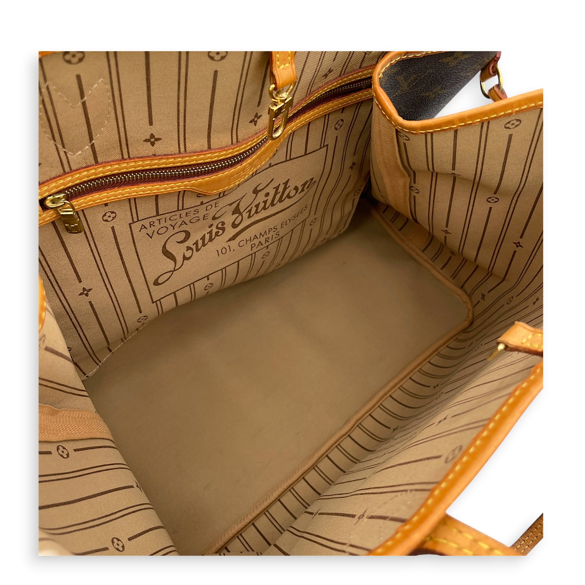 Monogram Neverfull GM Brown Tote Bag in Canvas Gold hardware
