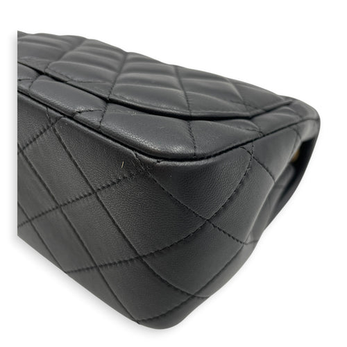 Mini Square Black Crossbody Bag in Lambskin Gold hardware