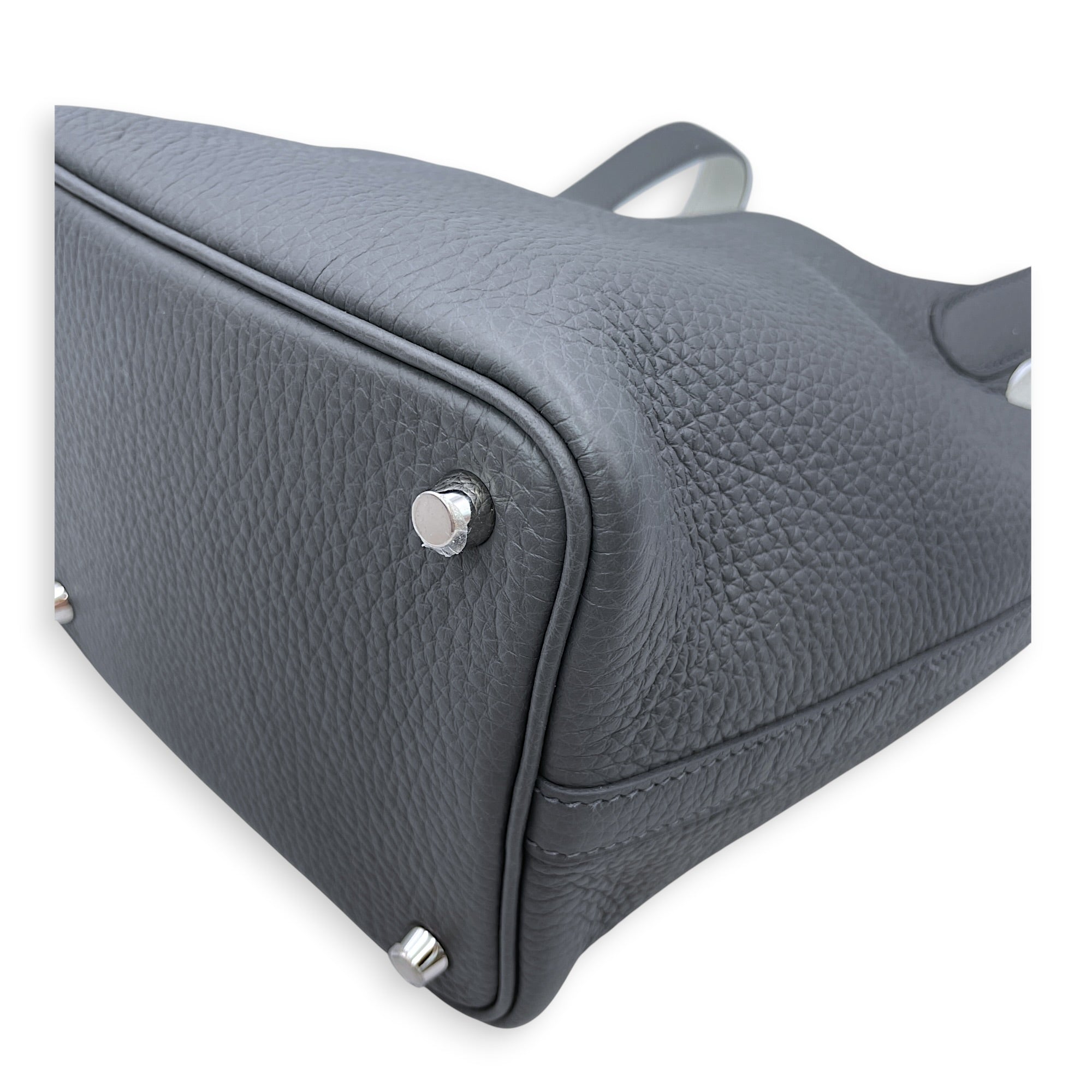 Picotin Eclat 18 Ardoise/Gris Platine in Clemence/Swift Palladium hardware CL2606-21922 10
