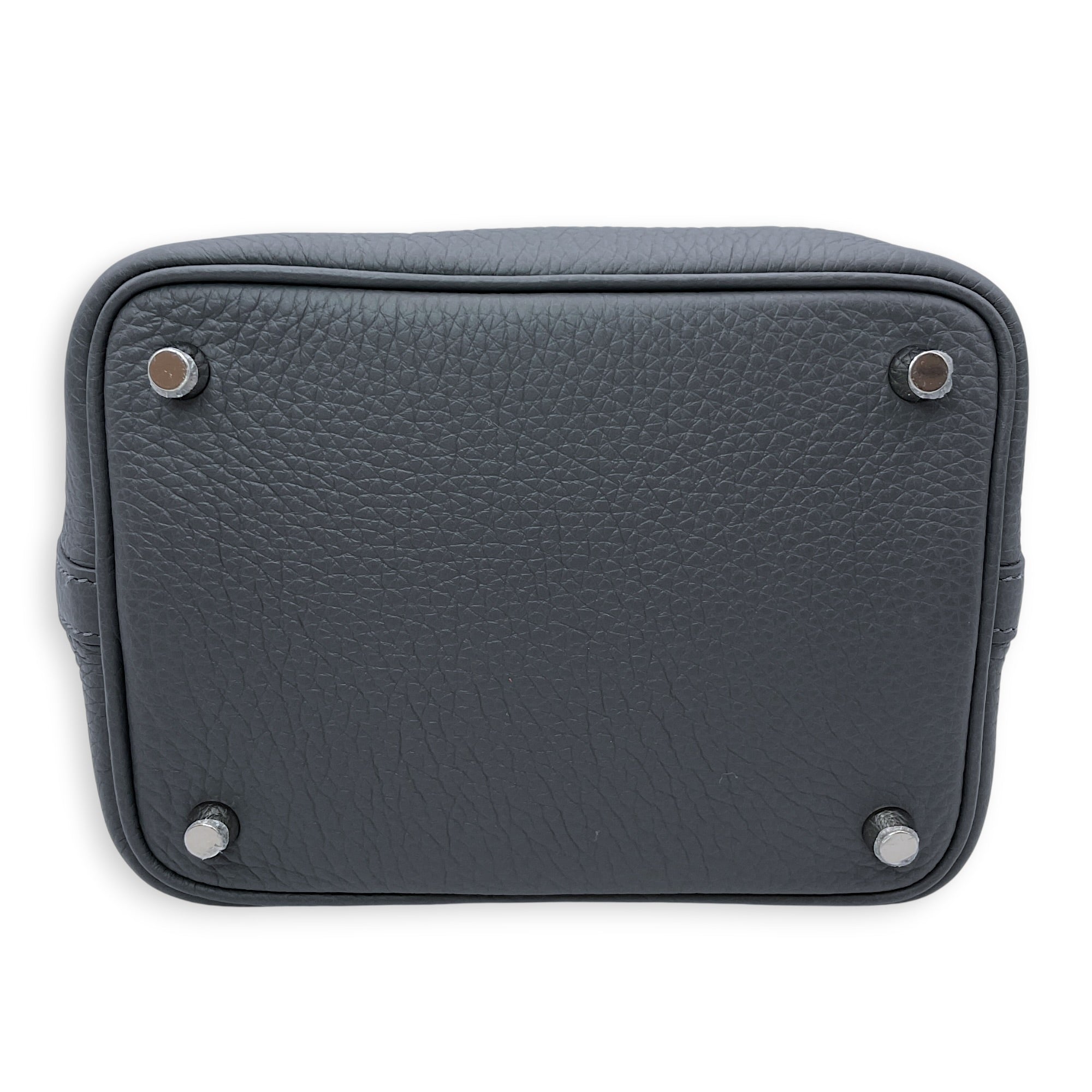 Picotin Eclat 18 Ardoise/Gris Platine in Clemence/Swift Palladium hardware CL2606-21922 5