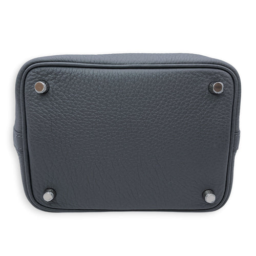 Picotin Eclat 18 Ardoise/Gris Platine in Clemence/Swift Palladium hardware CL2606-21922 5