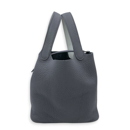Picotin Eclat 18 Ardoise/Gris Platine in Clemence/Swift Palladium hardware CL2606-21922 6