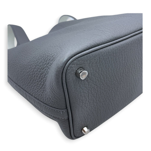 Picotin Eclat 18 Ardoise/Gris Platine in Clemence/Swift Palladium hardware CL2606-21922 7