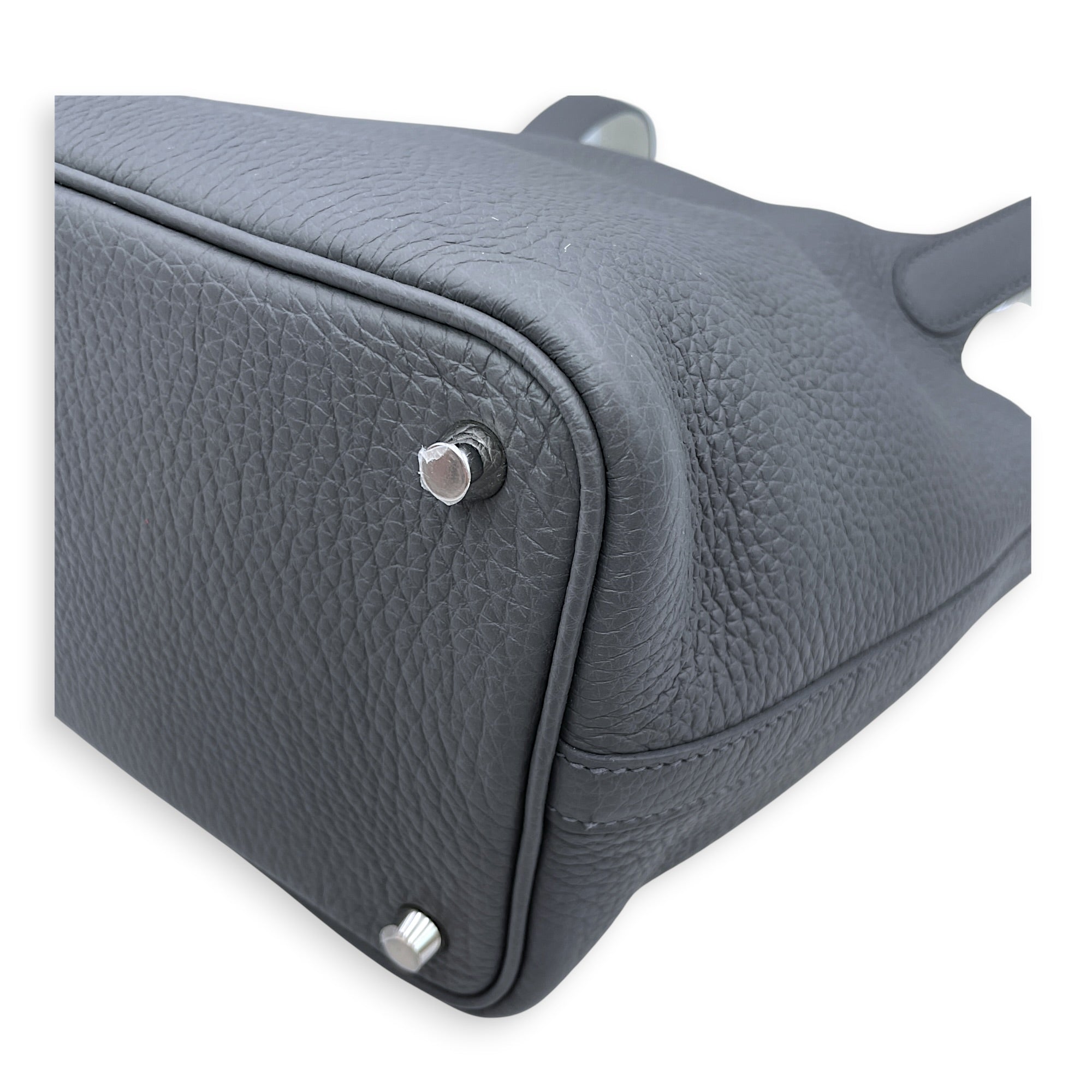 Picotin Eclat 18 Ardoise/Gris Platine in Clemence/Swift Palladium hardware CL2606-21922 8