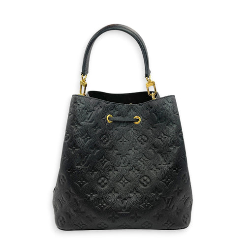 NeoNoe Monogram MM Black Bucket Bag in Empreinte Leather Gold hardware CL2606-21923 2