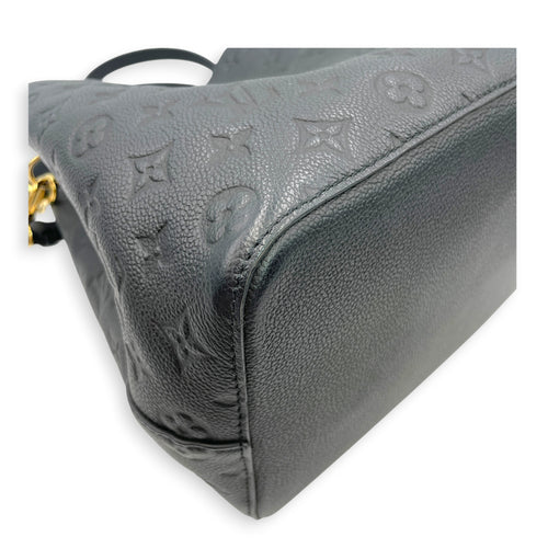 NeoNoe MM Monogram Black Bucket Bag in Empreinte Leather Gold hardware