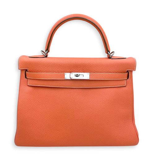 Kelly 32 Crevette in Clemence Palladium hardware CL2606-21924 1