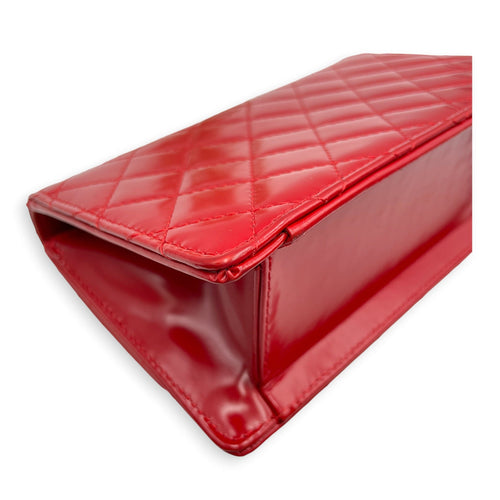 Flap Mini Red Crossbody Bag in Patent Leather Gold hardware CL2606-21931 12