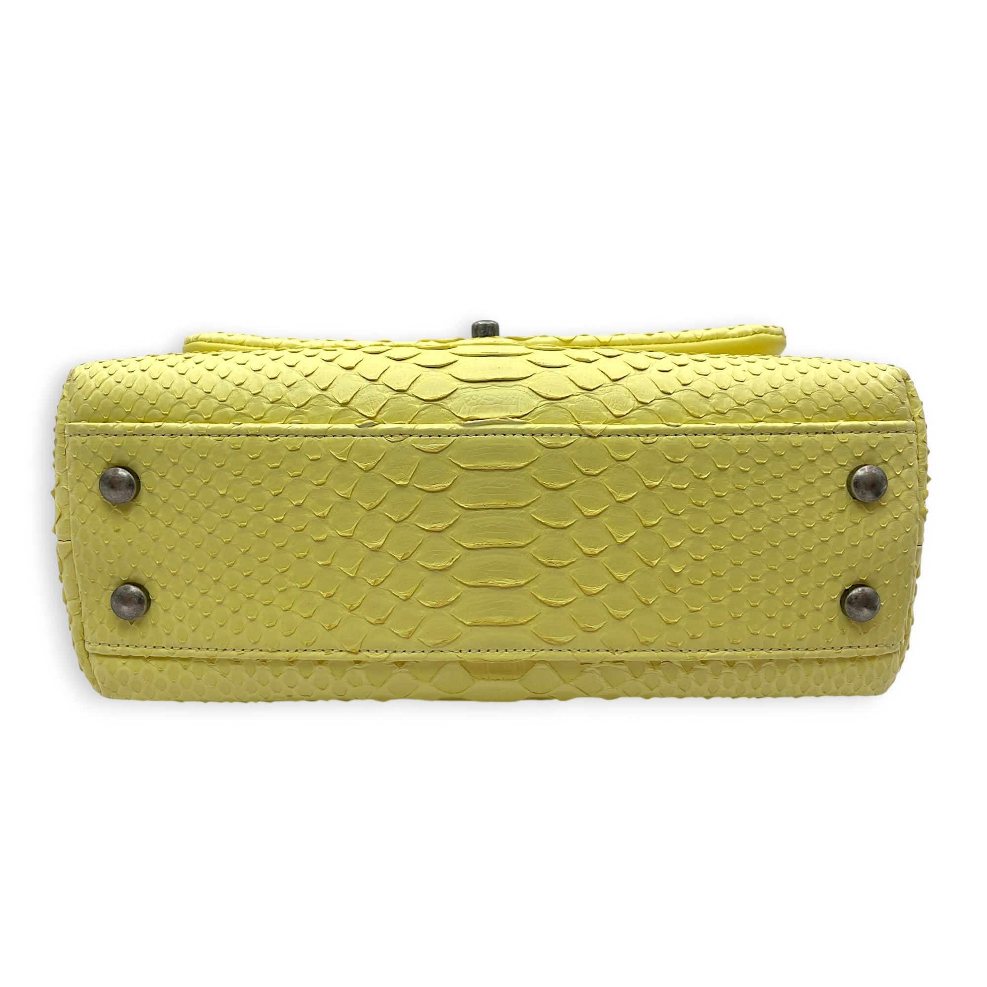 Coco Yellow Top Handle Bag Silver hardware CL2606-21933 5