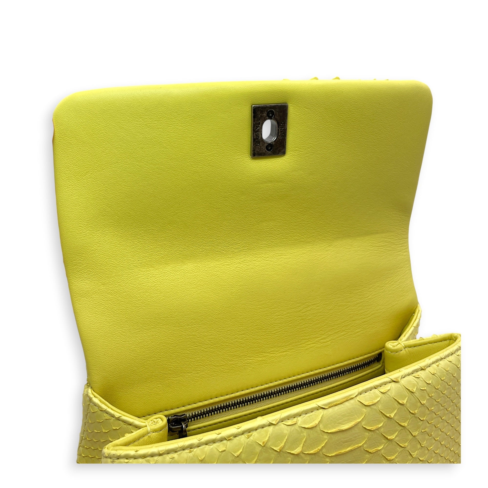 Coco Yellow Top Handle Bag Silver hardware CL2606-21933 7