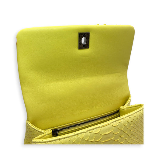 Coco Yellow Top Handle Bag Silver hardware CL2606-21933 7