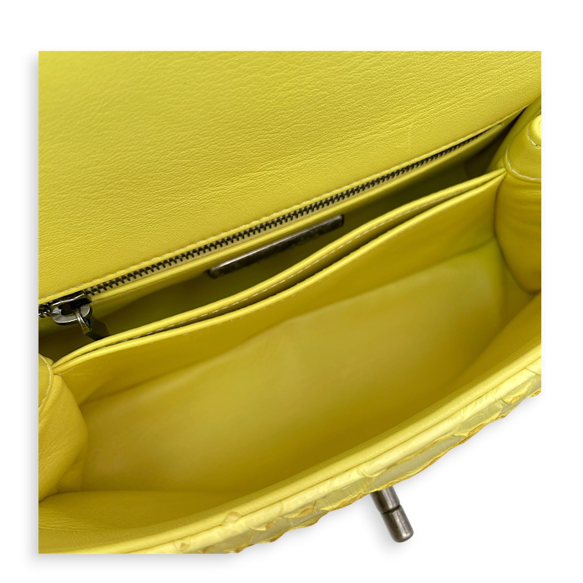 Coco Yellow Top Handle Bag Silver hardware CL2606-21933 8