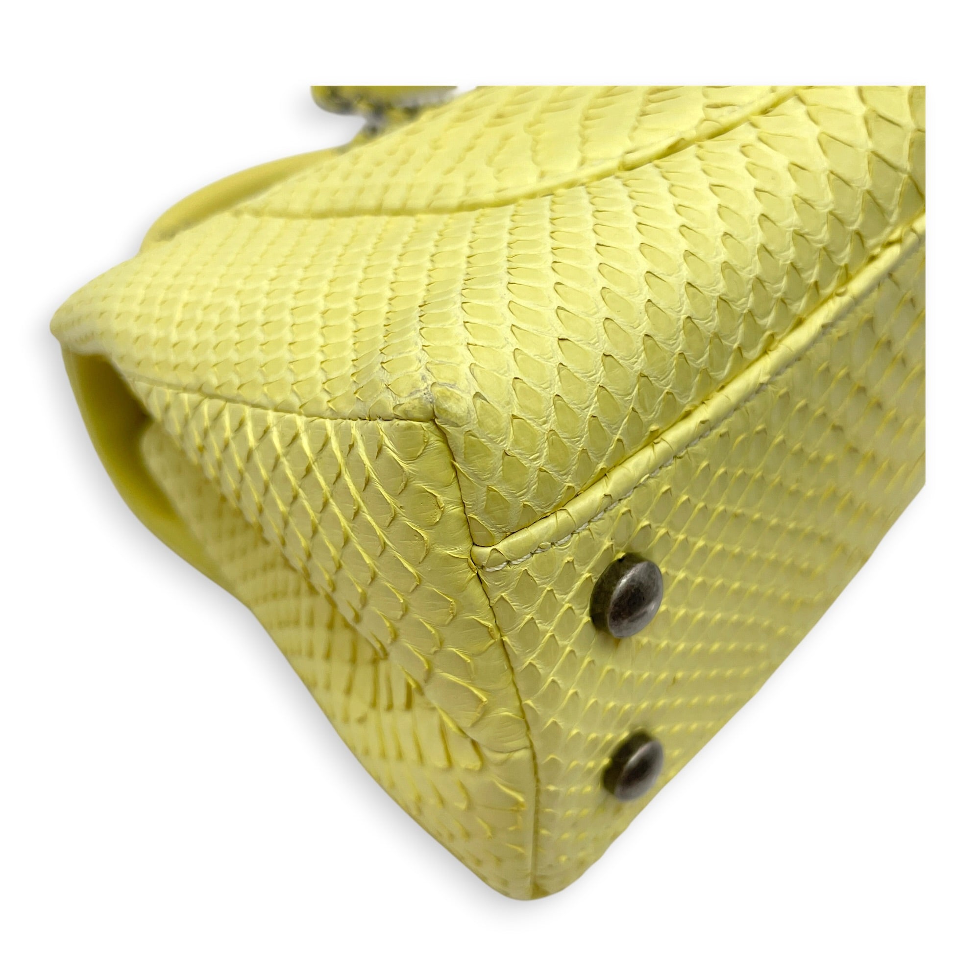 Coco Yellow Top Handle Bag Silver hardware CL2606-21933 9