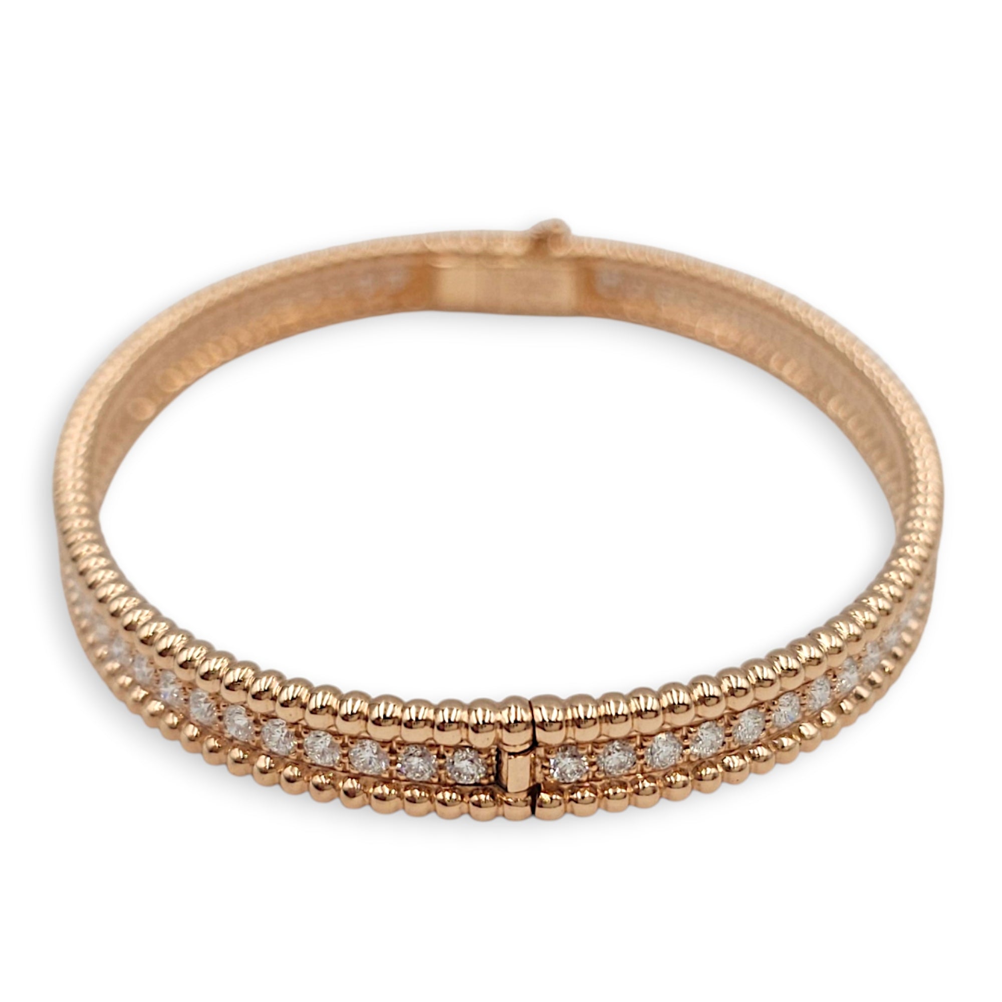 Perlée Diamonds, 1 Row, Small Model S Bracelet in Rose Gold Hardware CL2606-21935 2