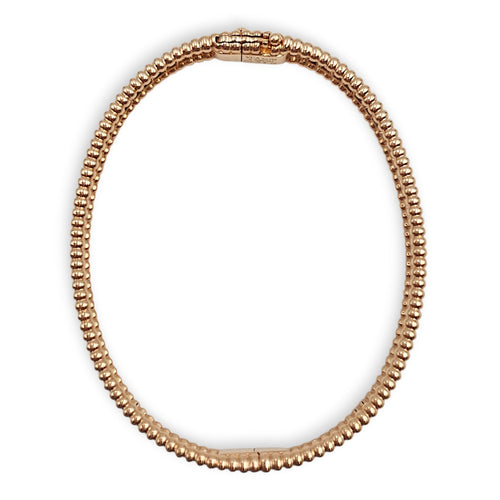 Perlée Diamonds, 1 Row, Small Model S Bracelet in Rose Gold Hardware CL2606-21935 3