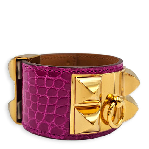 CDC Small Rose Scheherazade Bracelet in Shiny Alligator Gold hardware CL2606-21937 2
