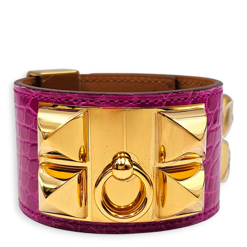 CDC Small Rose Scheherazade Bracelet in Shiny Alligator Gold hardware CL2606-21937 1