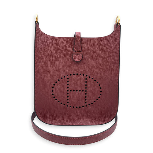 Evelyne Sellier 16 Rouge H in Epsom Gold hardware CL2606-21938 3