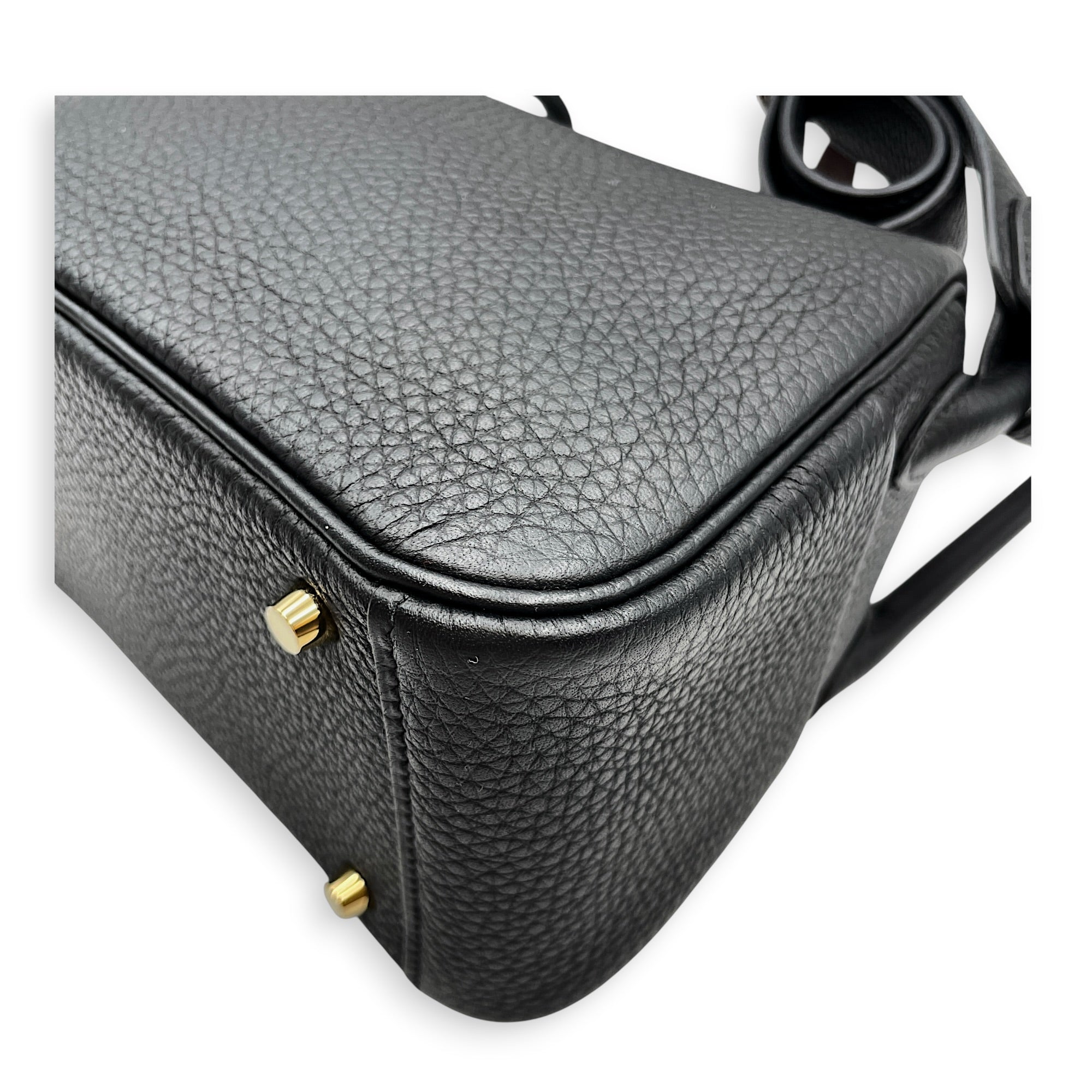 Lindy II Mini Black in Clemence Gold hardware CL2606-21939 10