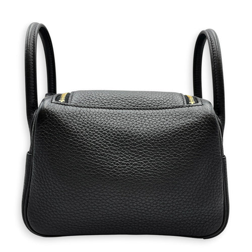 Lindy II Mini Black in Clemence Gold hardware CL2606-21939 2