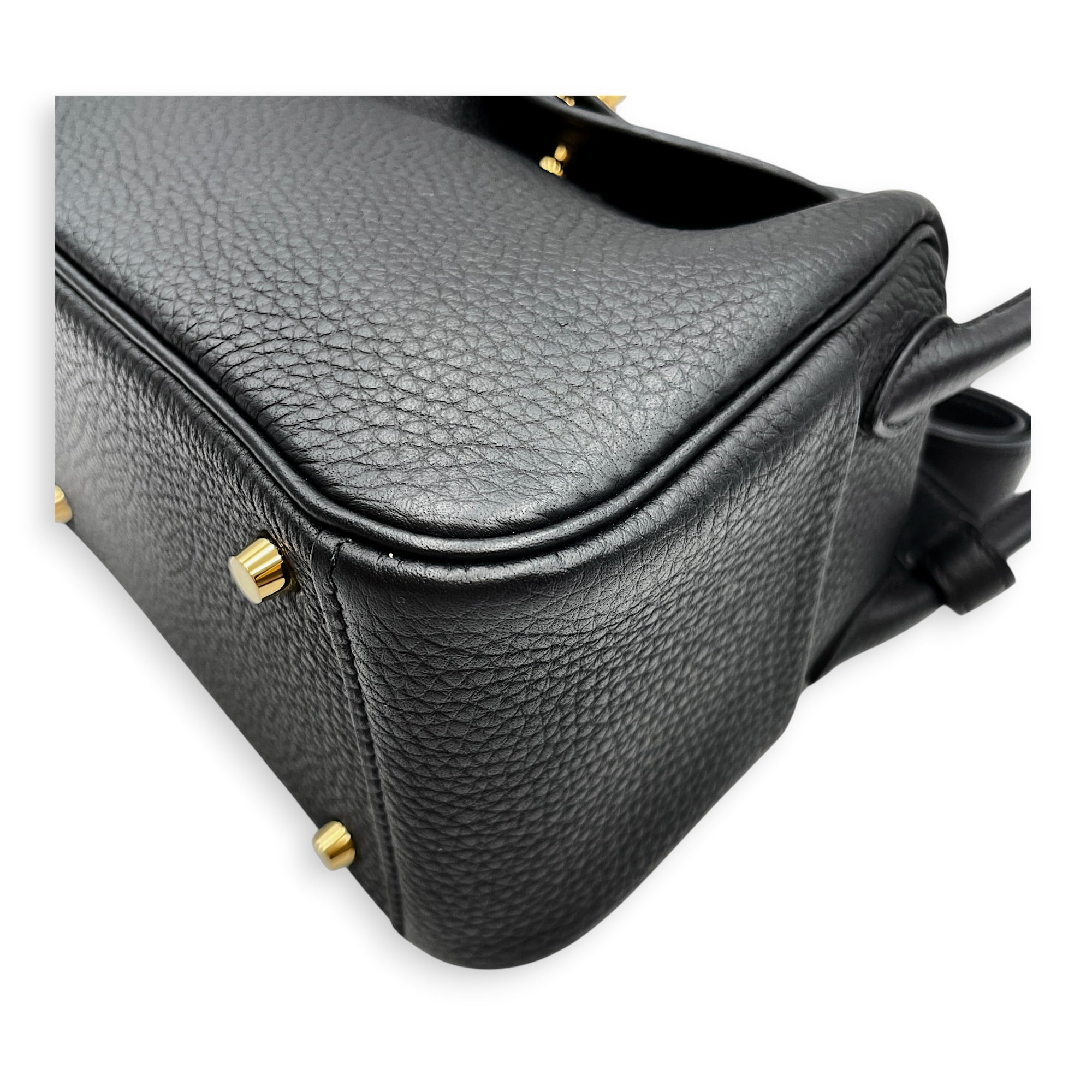 Lindy II Mini Black in Clemence Gold hardware CL2606-21939 6
