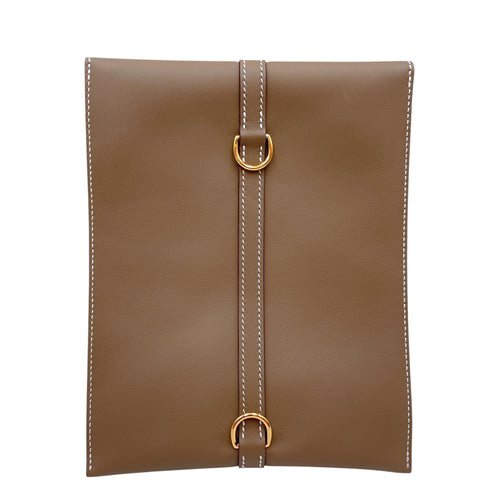 Glenan To Go Etoupe Pouch in Swift Gold hardware CL2606-21941 2