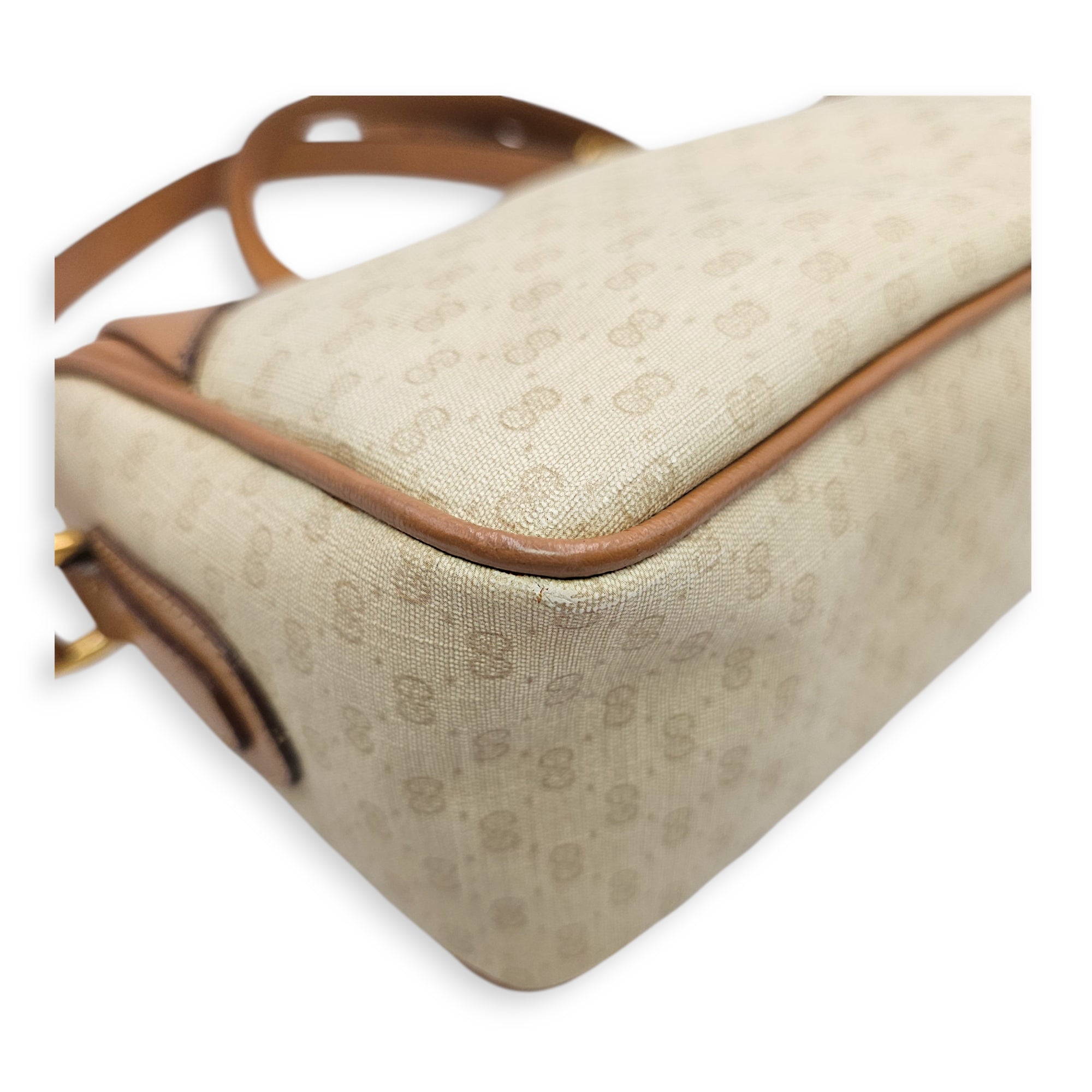 Vintage GG Micro Beige Crossbody Bag in Calfskin Gold hardware CL2606-21943 7