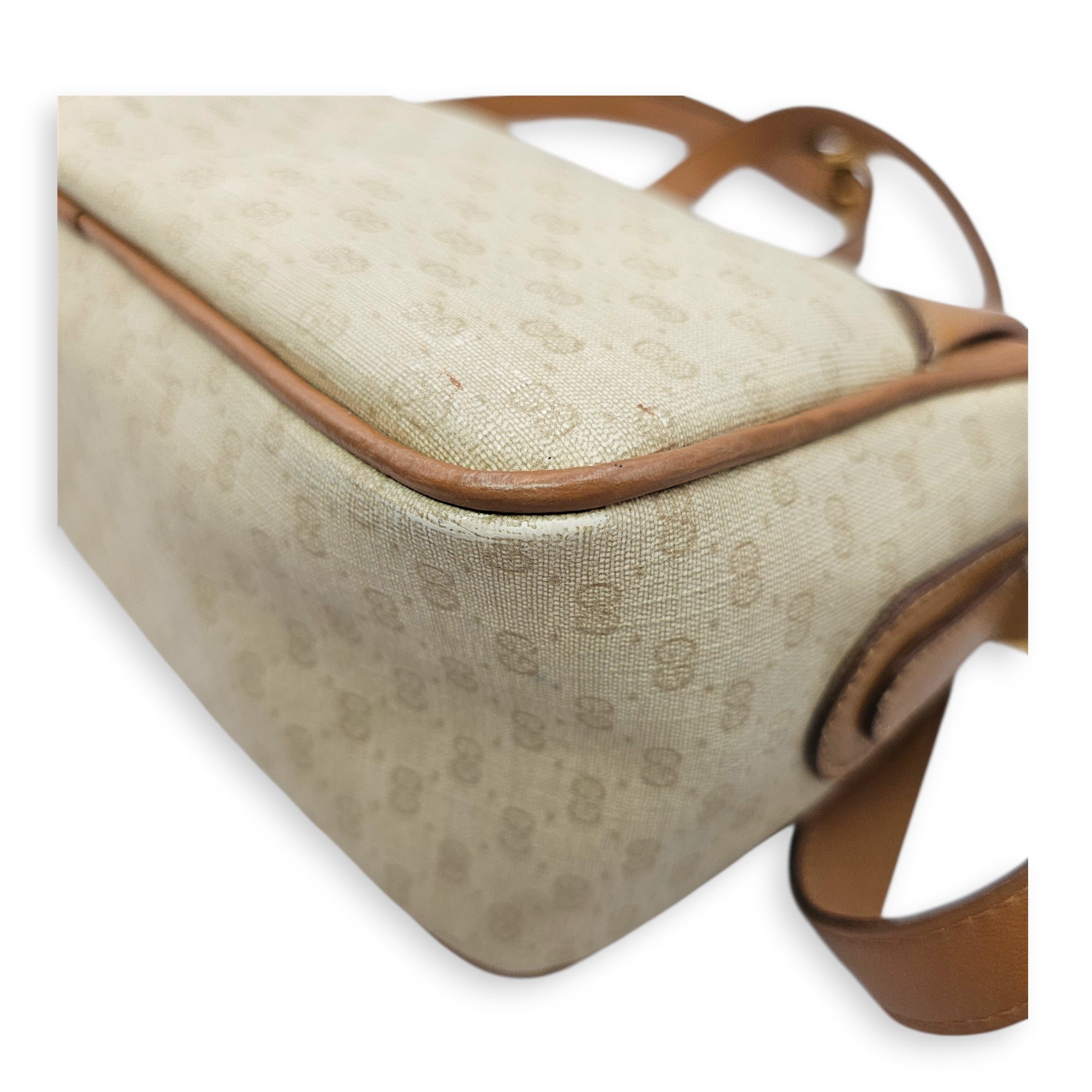 Vintage GG Micro Beige Crossbody Bag in Calfskin Gold hardware CL2606-21943 8