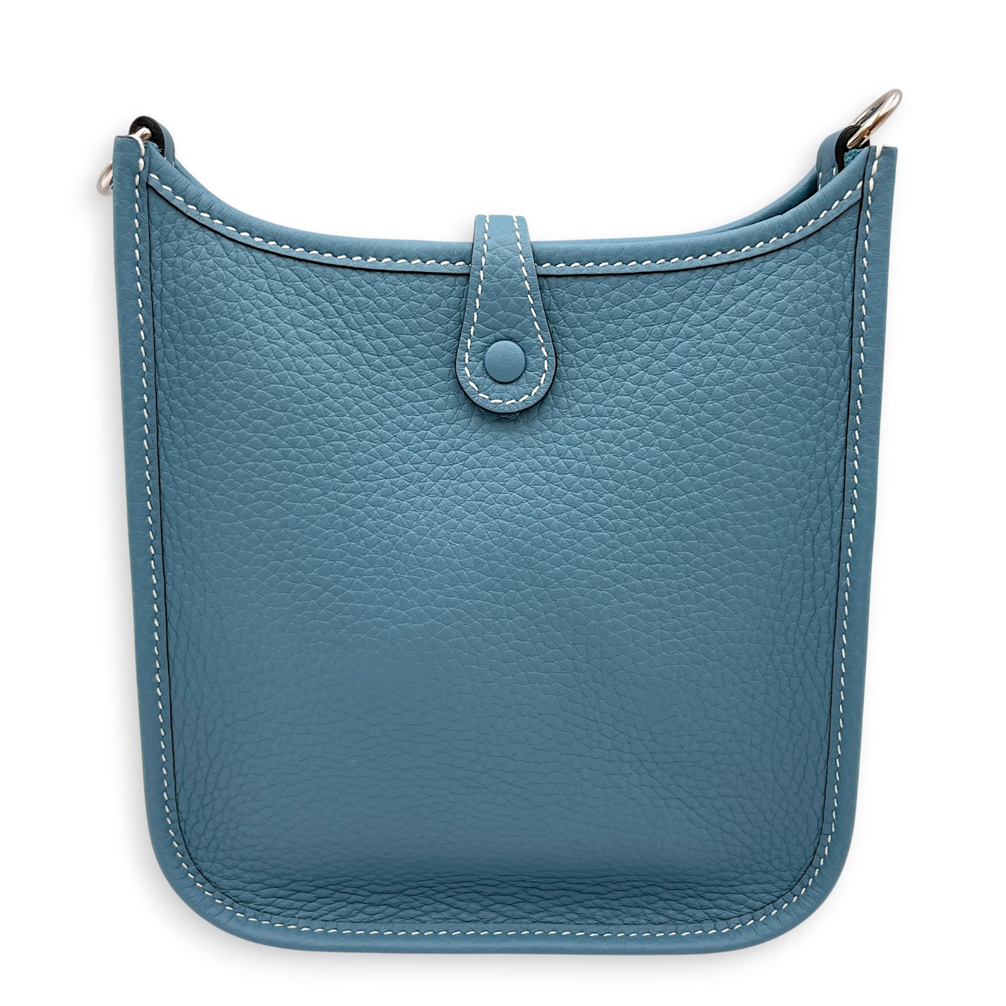 Evelyne Mini New Blue Jean in Clemence Palladium hardware CL2606-21944 2