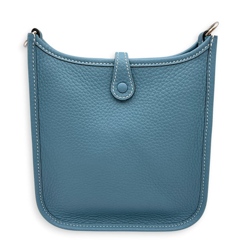 Evelyne Mini New Blue Jean in Clemence Palladium hardware CL2606-21944 2