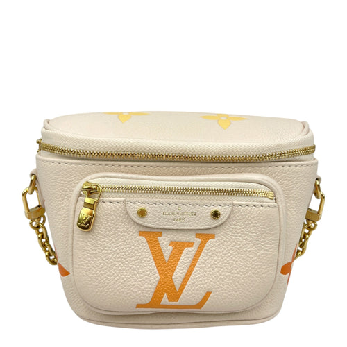 Bum Bag Beige Crossbody Bag in Empreinte Leather Gold hardware CL2606-21946 1