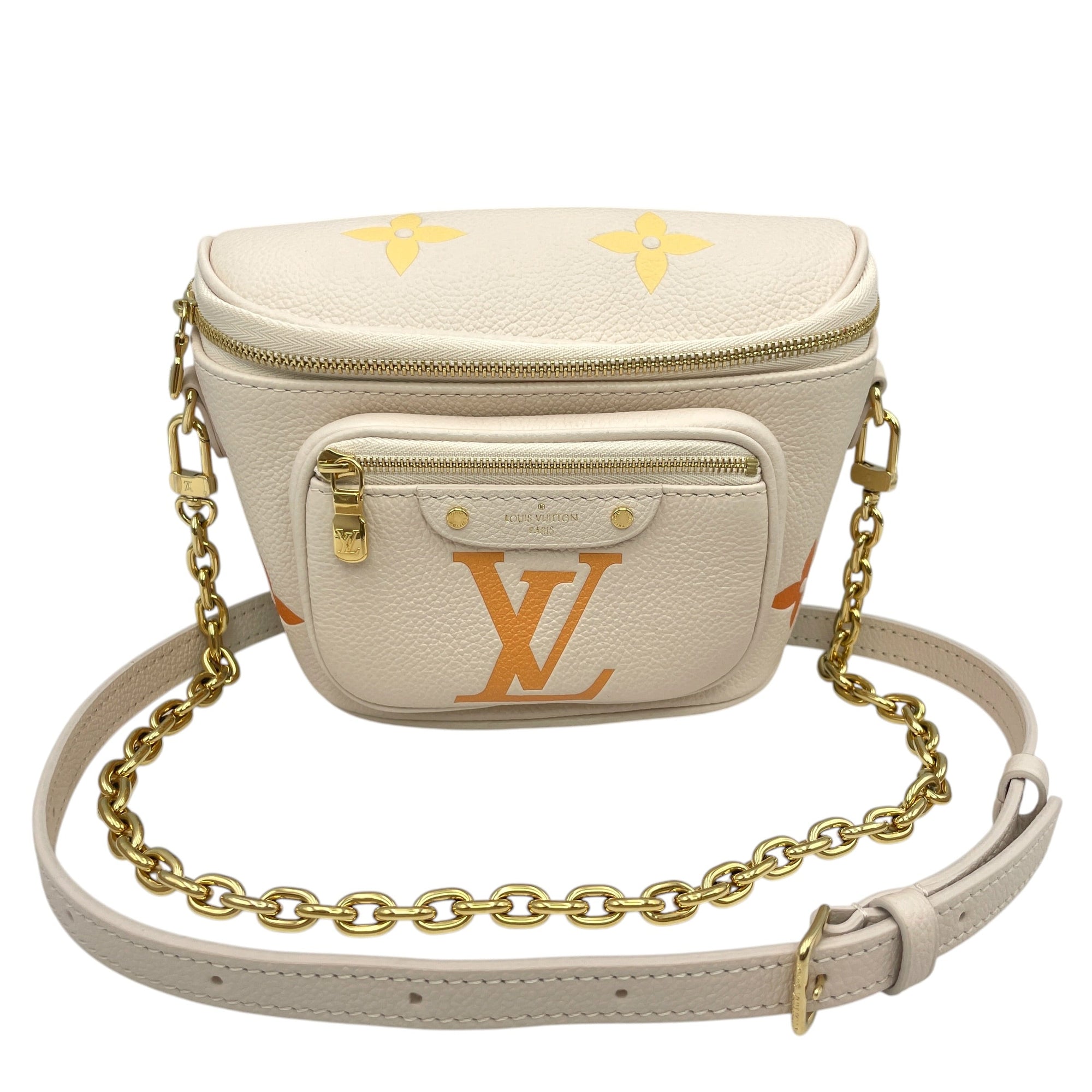 Bum Bag Beige Crossbody Bag in Empreinte Leather Gold hardware CL2606-21946 10