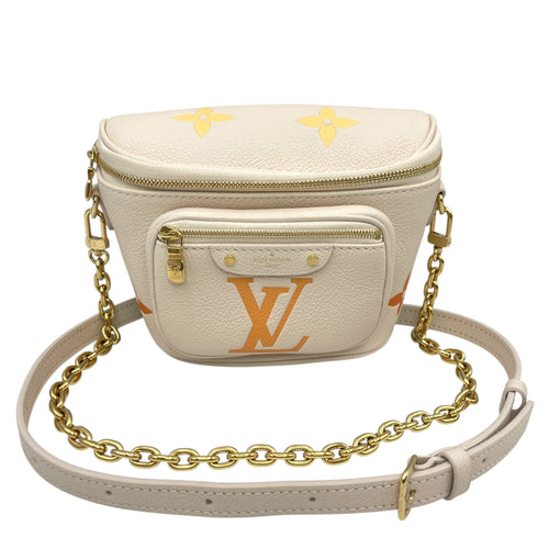 Bum Bag Beige Crossbody Bag in Empreinte Leather Gold hardware CL2606-21946 10