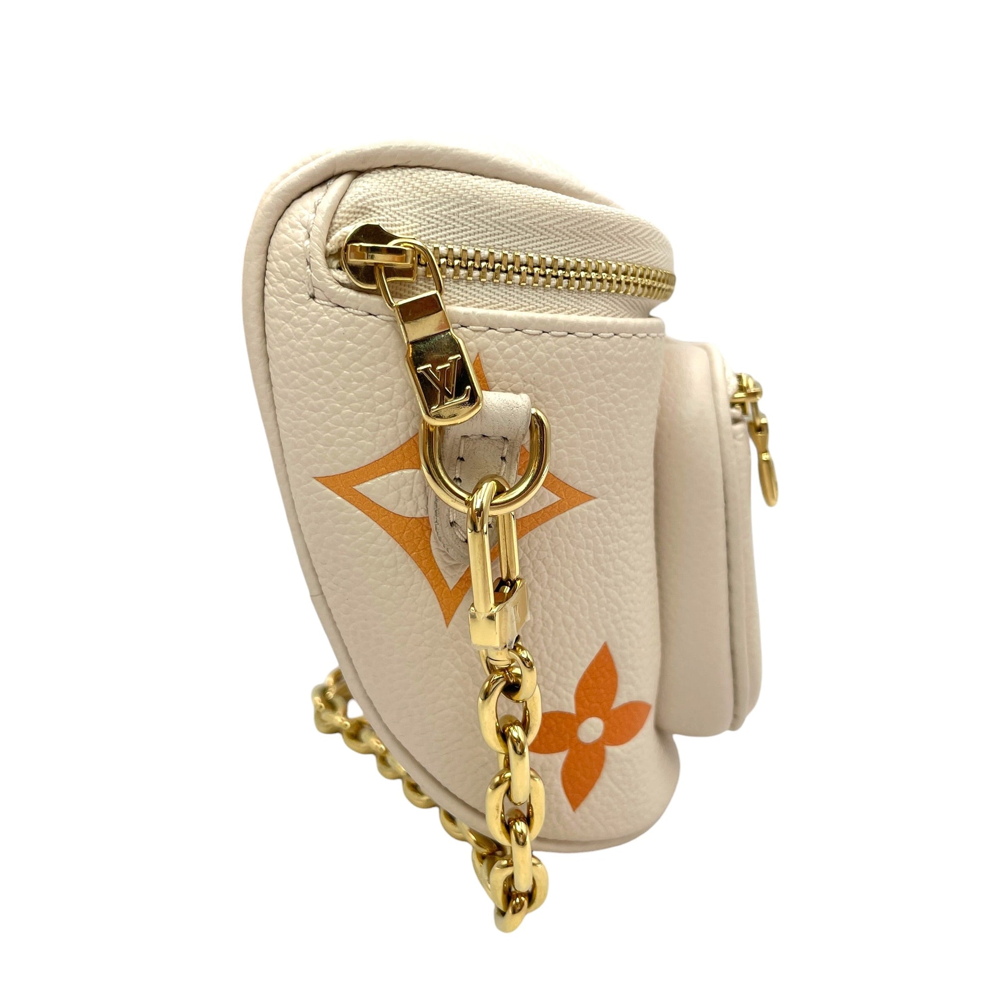 Bum Bag Beige Crossbody Bag in Empreinte Leather Gold hardware CL2606-21946 3