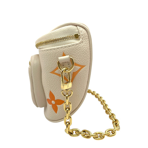 Bum Bag Beige Crossbody Bag in Empreinte Leather Gold hardware CL2606-21946 4